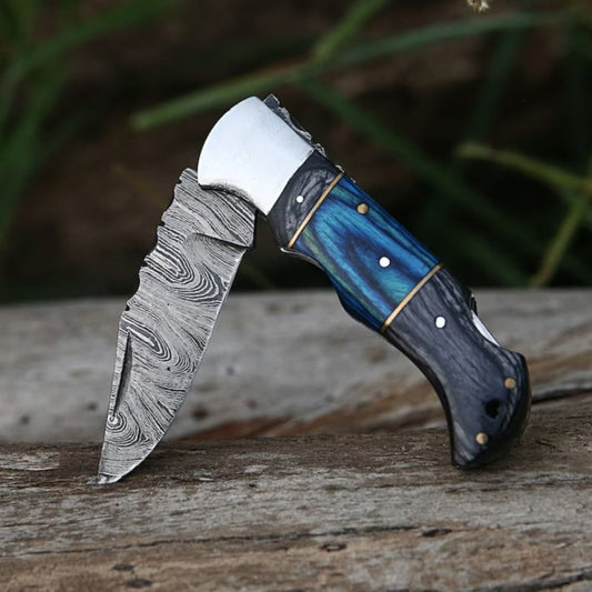 Damascus Pocket Knife