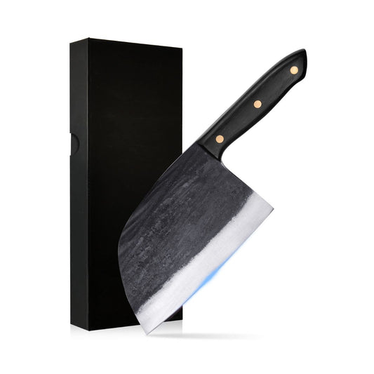 Qulajoy Serbian Chef Knife - High Carbon Steel Meat Cleaver