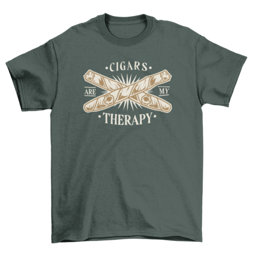 Cigars Are My Therapy Graphic Tee