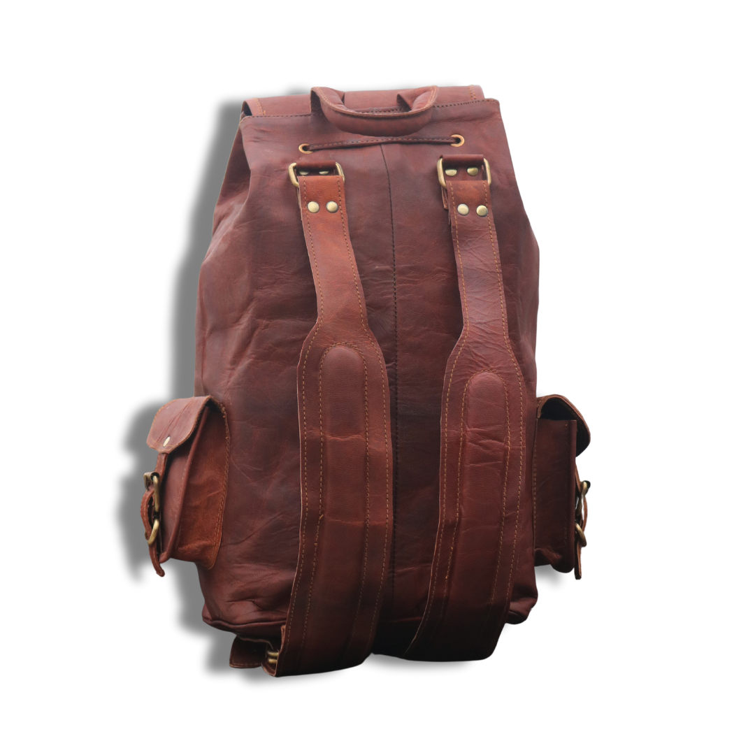 ANUENT Handmade Leather Travel Rucksack