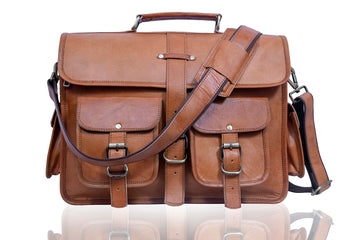 Real Leather Messenger Bag