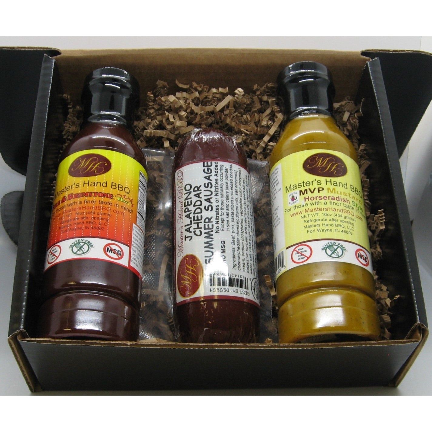 Black Gift Set (Fire BBQ, Jalapeno Sausage, Horsy Mustard)