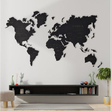 Wooden World Map