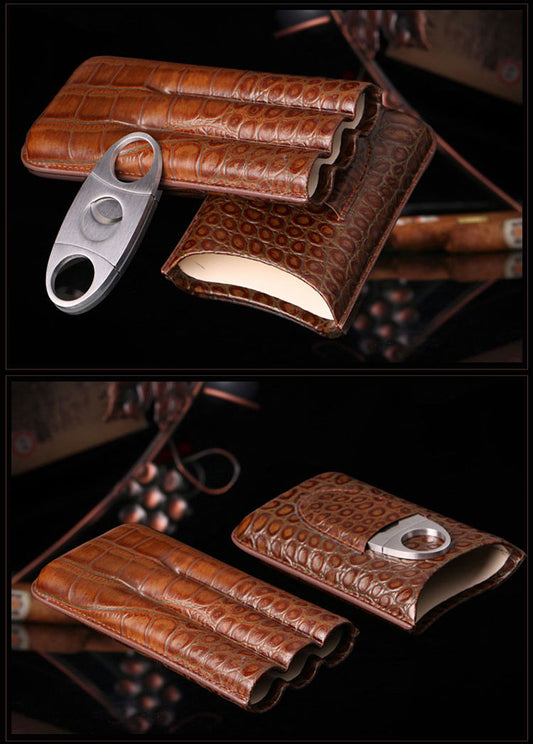 Genuine Leather Cigar Case